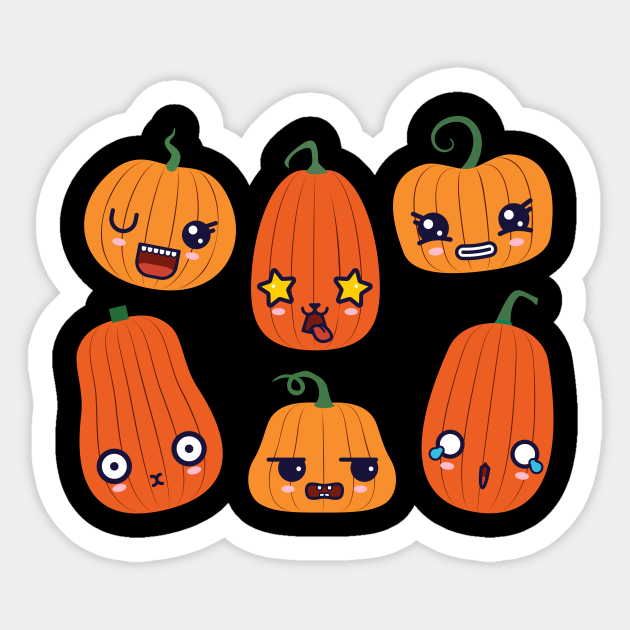 Cute Halloween Party Pumpkins Japanese Anime Style Kawaii Food Cute